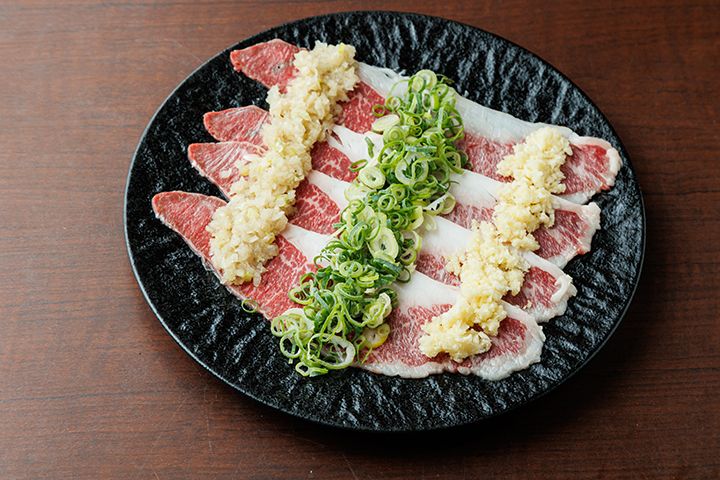 ネギ塩コウネの炙り焼き